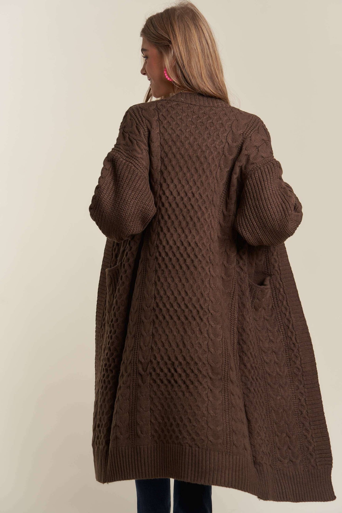 CABLE SWEATER CARDIGAN