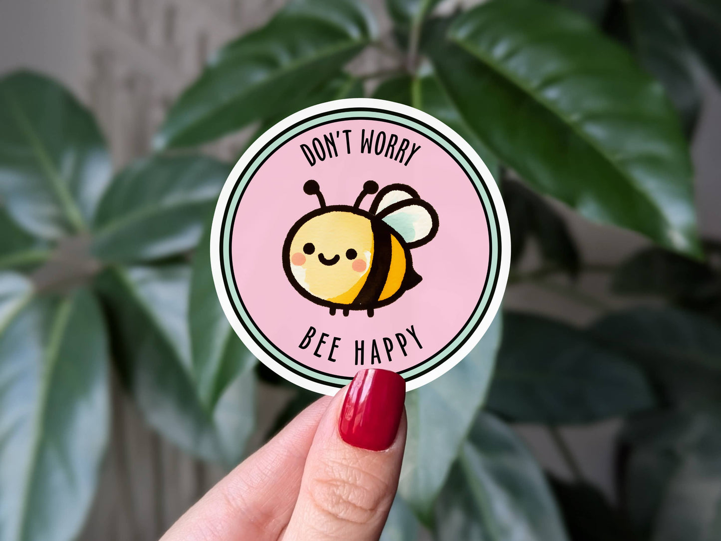 Don't worry bee happy vinyl sticker