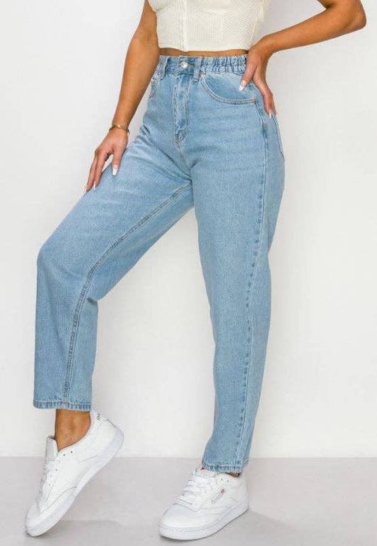 COTTON RIGID BALLOON JEAN