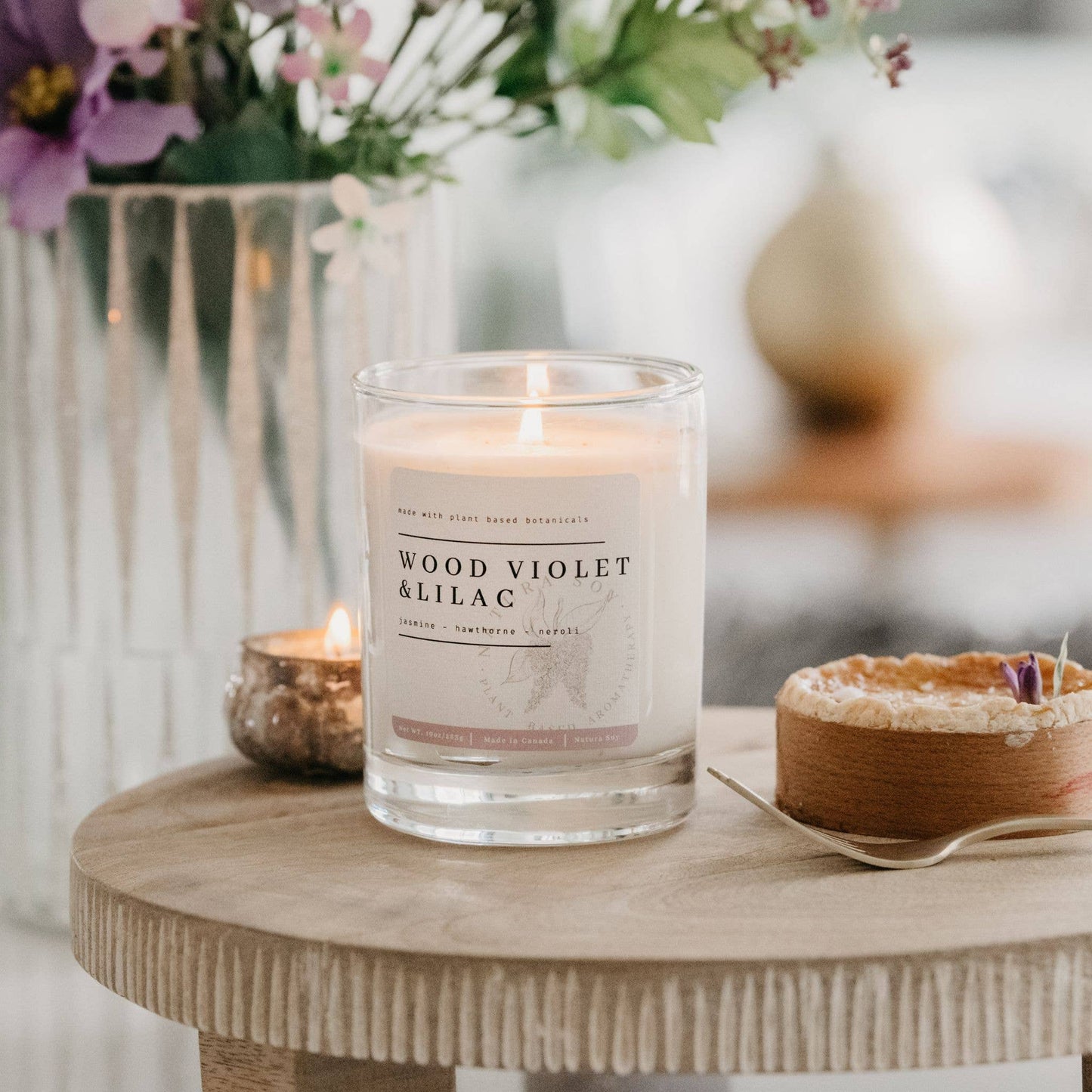 Wood Violet Lilac Soy Wax Tumbler Jar