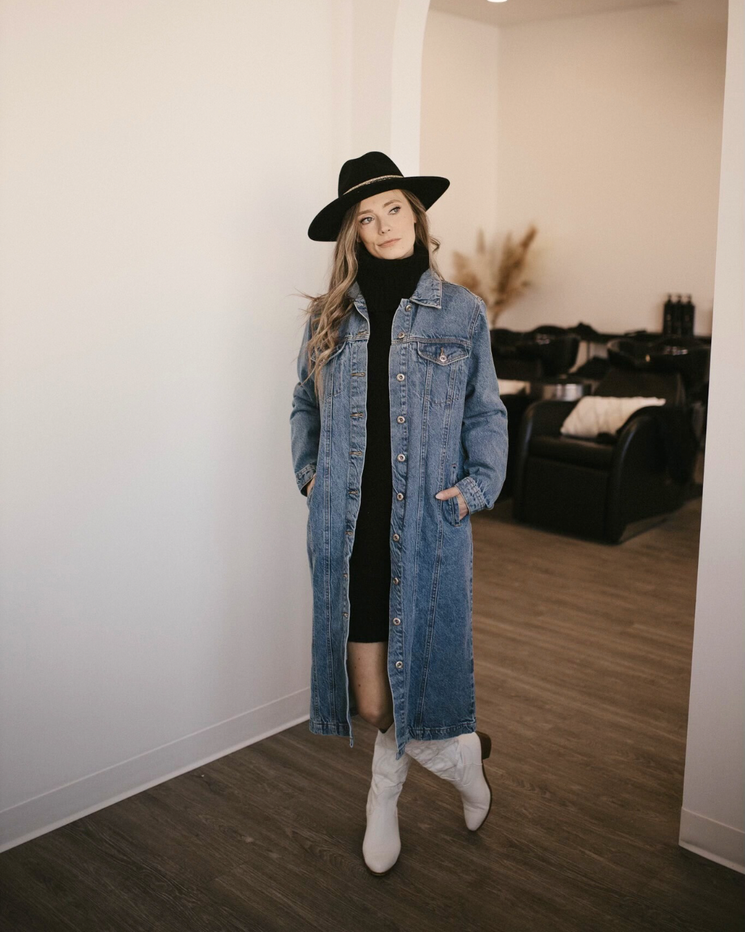Dress Long Jean Jacket Womens Denim Jacket Plus Size Women's