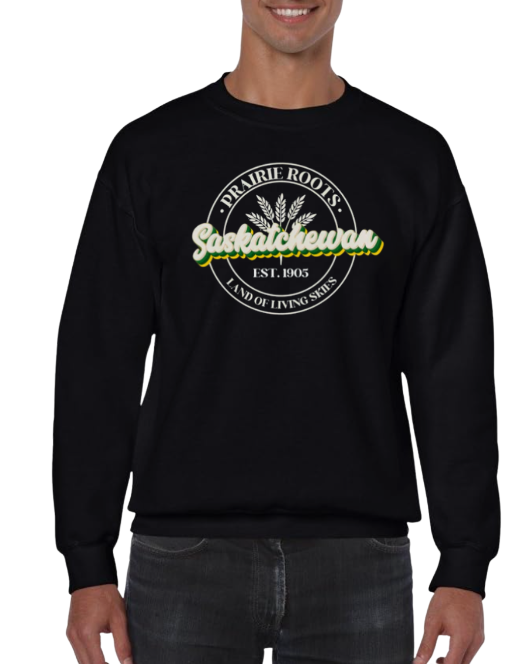 Retro Sask Crewneck Sweatshirt | Saskatchewan Apparel