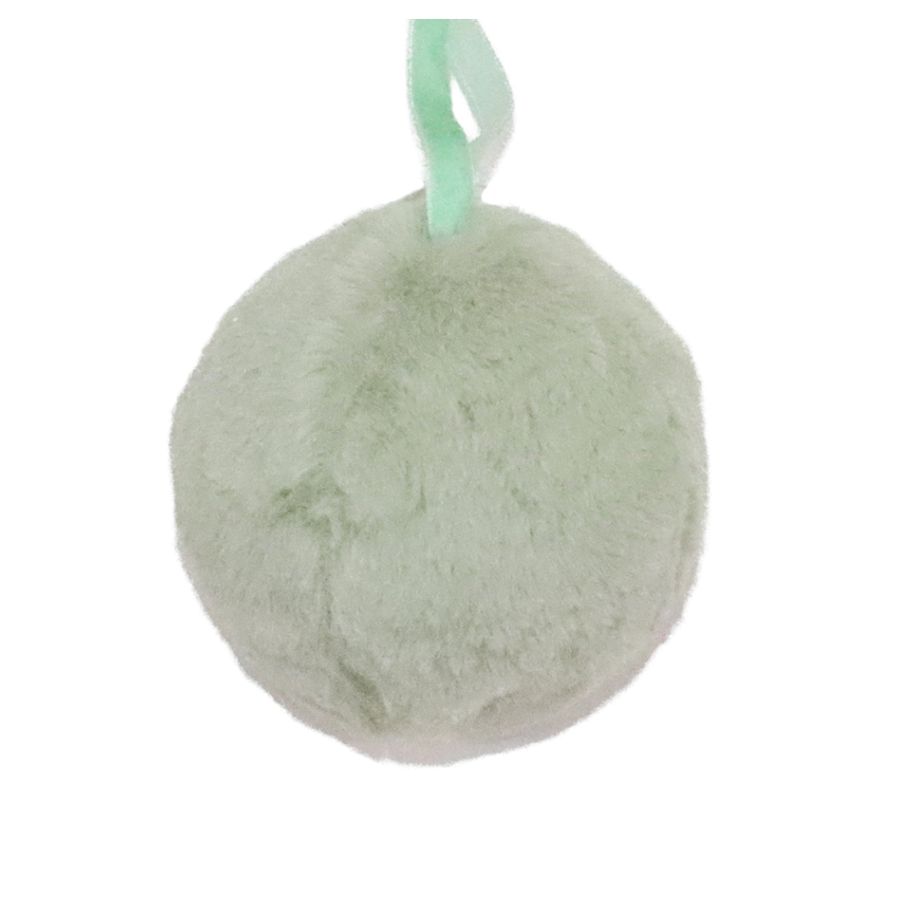 Faux Fur Mint Ornament