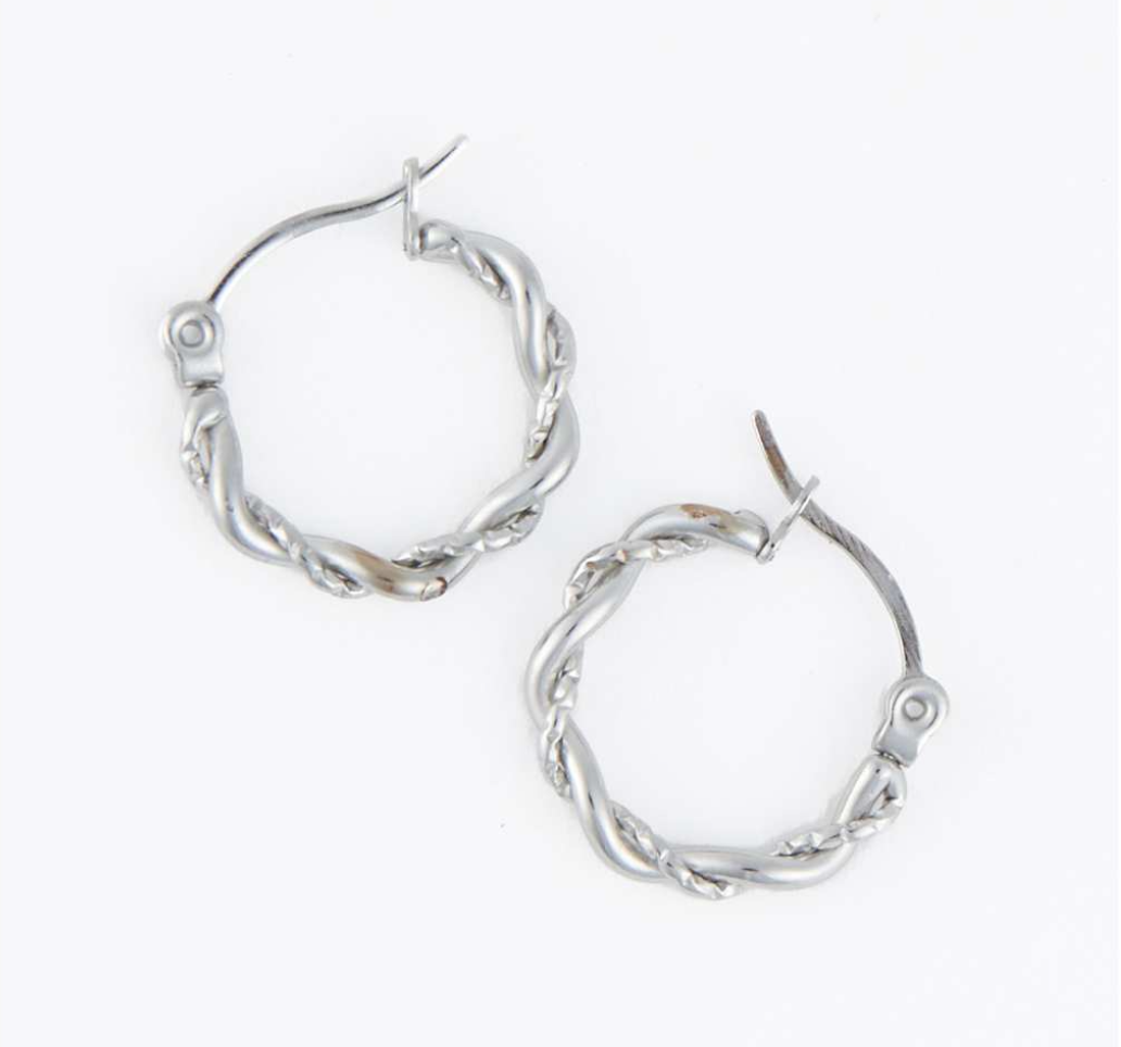 Silver Hoop Earring