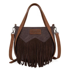 Wrangler "W" Stitch Fringe Two Tone Tote/Crossbody