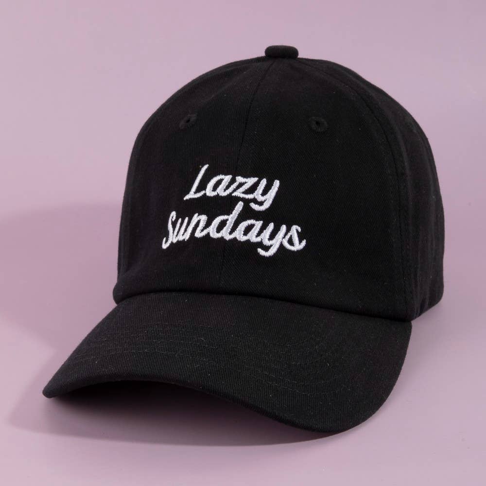 Lazy Sundays Cap in Black