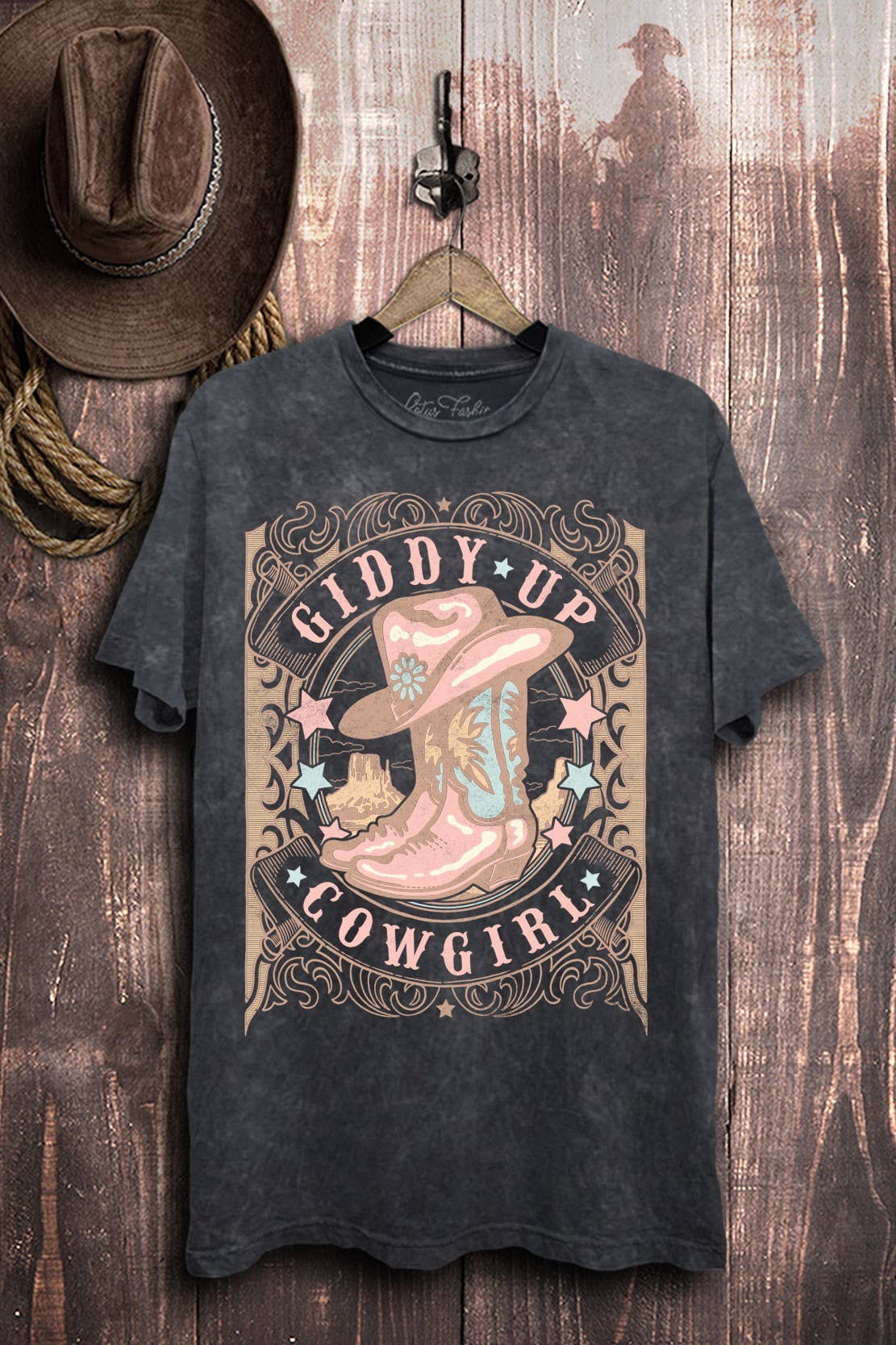 Giddy Up Cowgirl Graphic Top