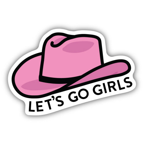 Let's Go Girls Western Hat Sticker