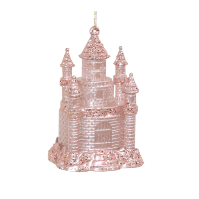 Pearl Rose Gold Castle Ornament