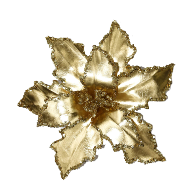 Gold Poinsettia Clip