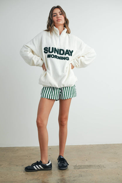 Sunday Morning Half-Zip Pullover Sweatshirt