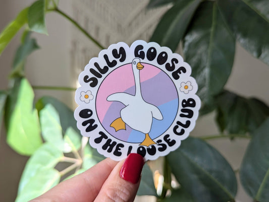 Silly goose on the loose vinyl sticker