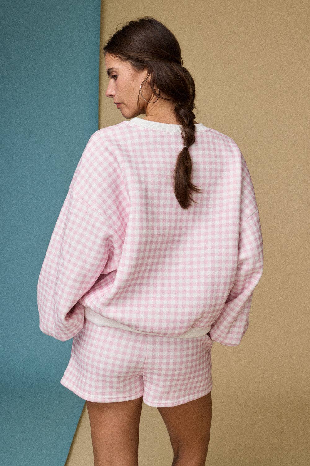 Pink Gingham Short Set