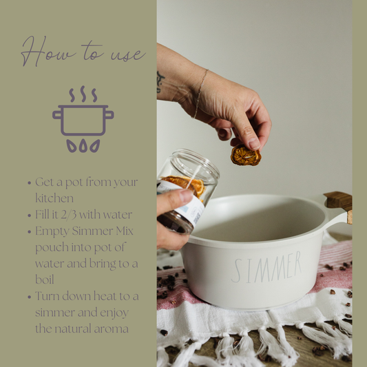 Be Festive Simmer Pot Mix, Natural Peppermint Cocoa Spice Aroma