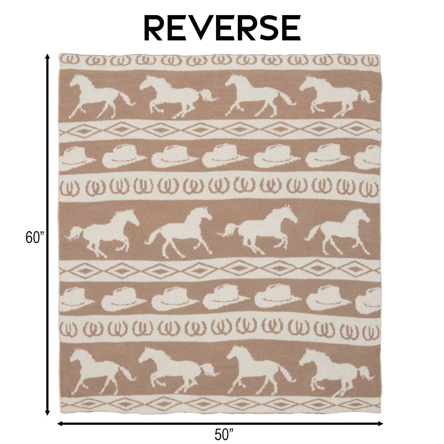 Wrangler Tan Rodeo Stretchy Throw Blanket