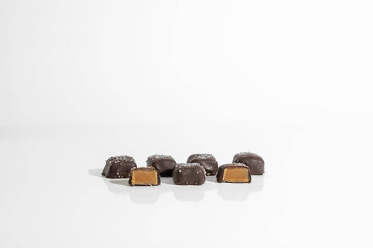 Dark Chocolate Sea Salt Caramels 6pc.