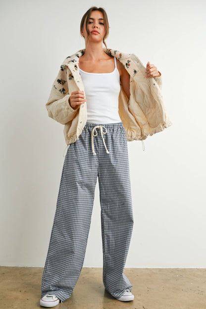 Floral Puffer Long Sleeve Jacket