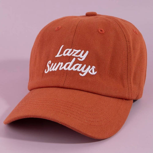 Lazy Sundays Cap in Rust Orange