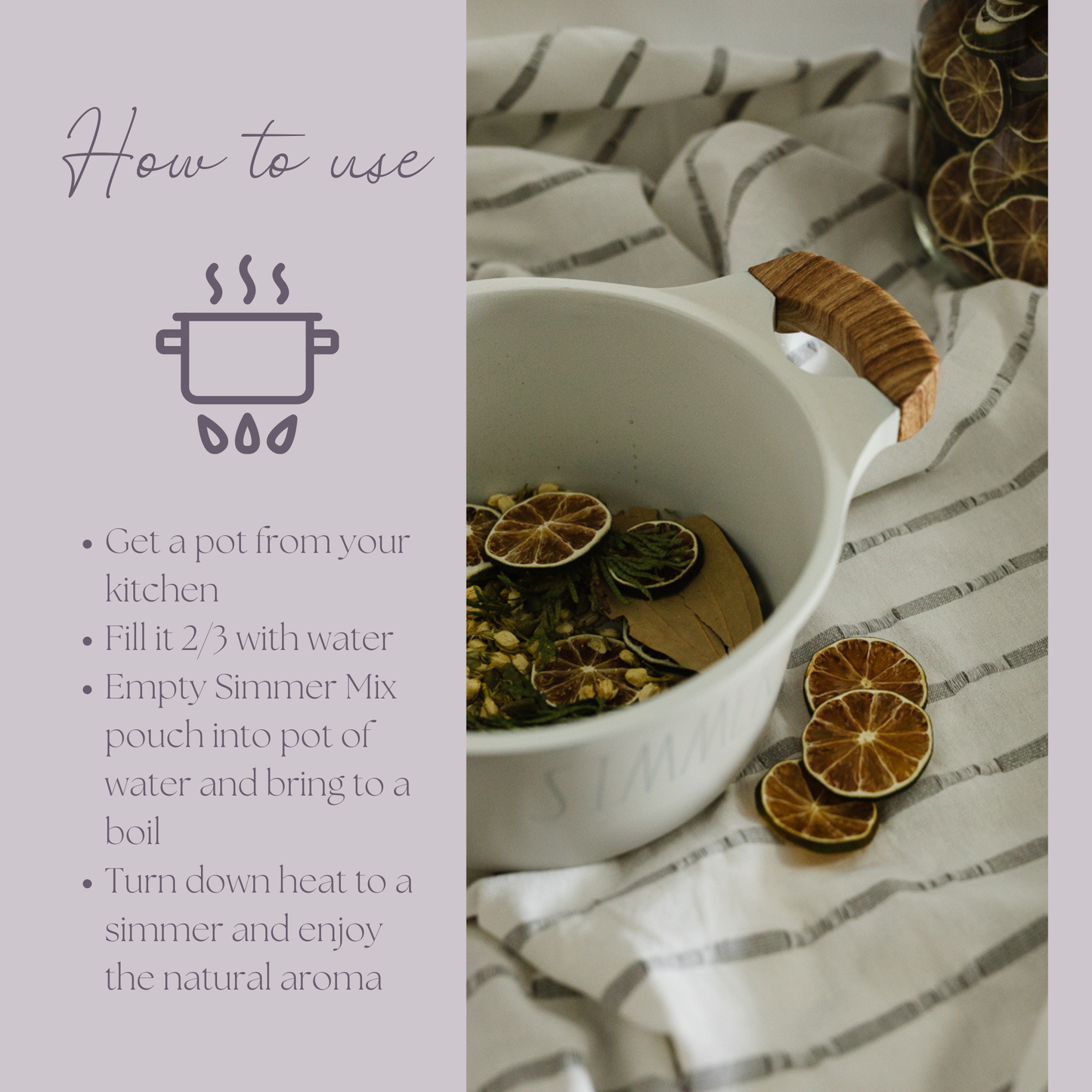 Be Cozy Simmer Pot Mix, Natural Jasmine Spice Aroma