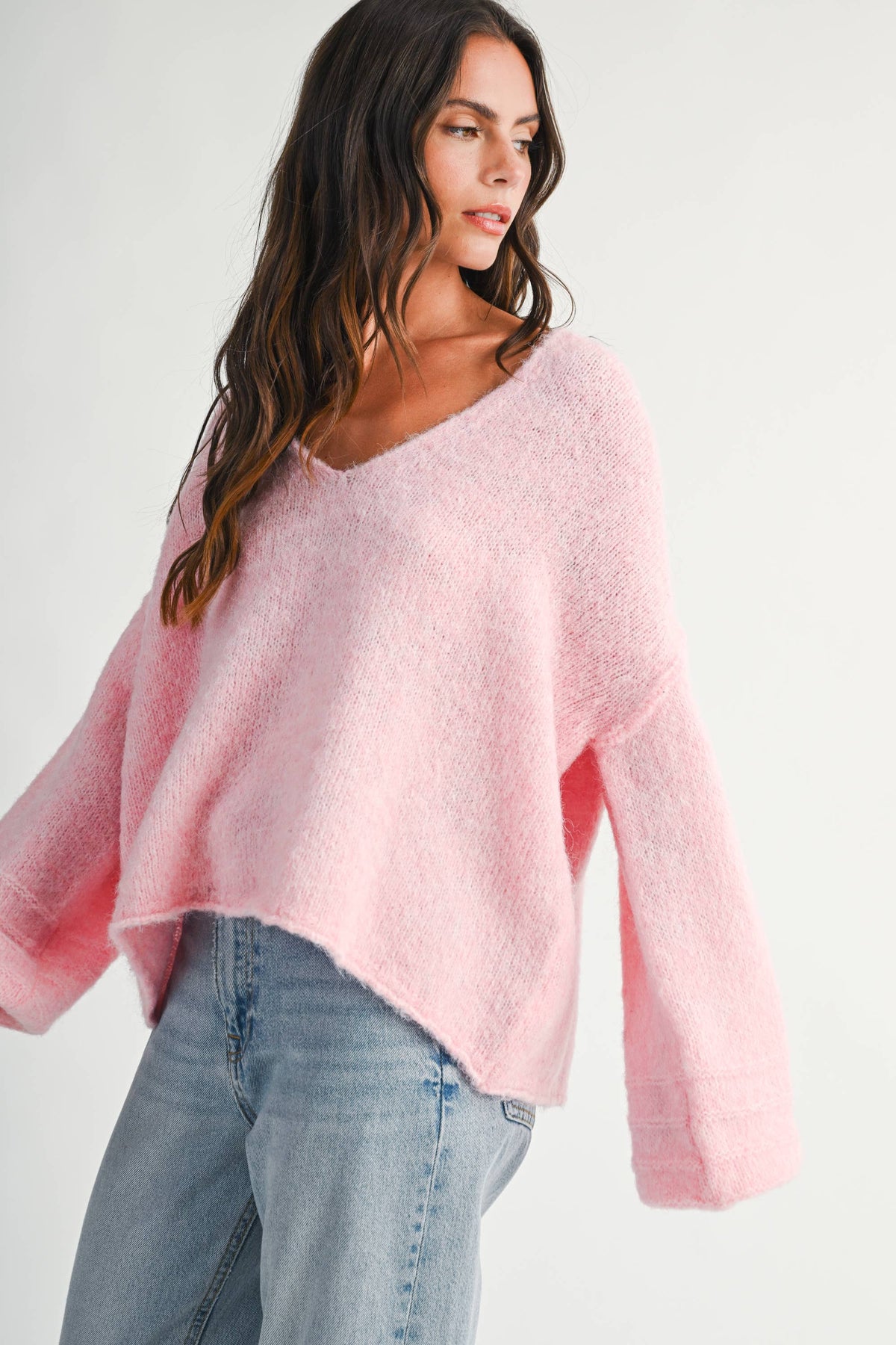 Bubblegum V-Neck Sweater