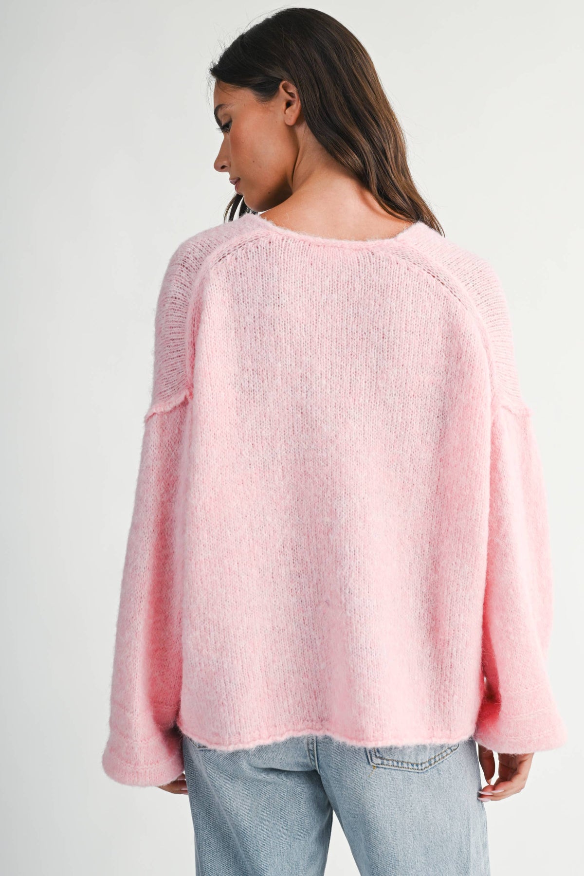 Bubblegum V-Neck Sweater