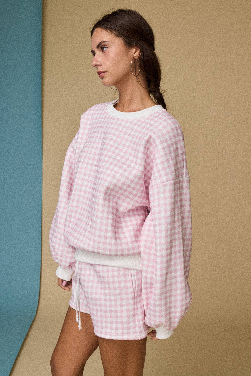 Pink Gingham Short Set