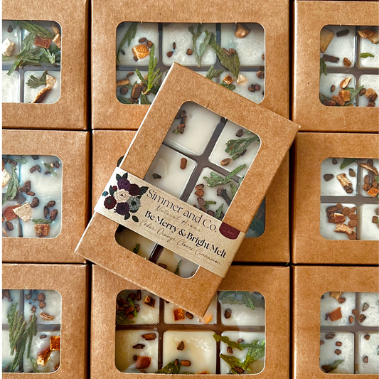 Be Merry & Bright Simmer Melt, Natural Holiday Spice Wax Cubes