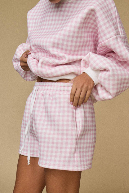 Pink Gingham Short Set