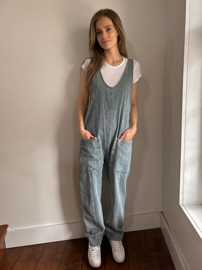 BESTSELLER ONE-AND-DONE DENIM JUMPSUIT
