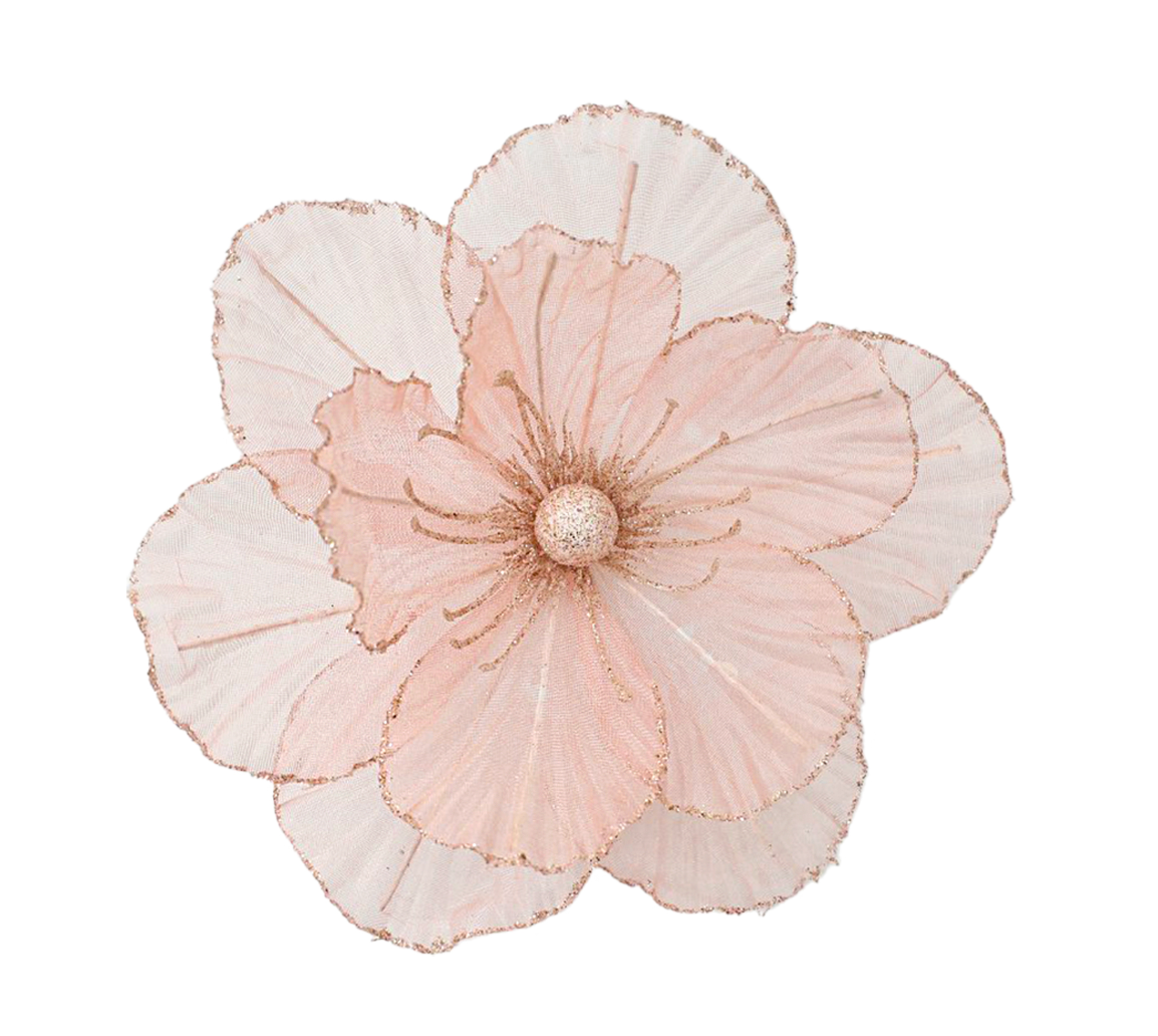 Pink Sheer Magnolia Clip