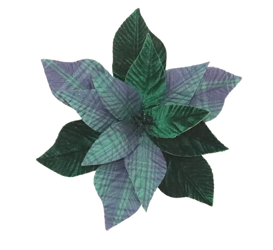 Emerald Green Poinsettia Clip