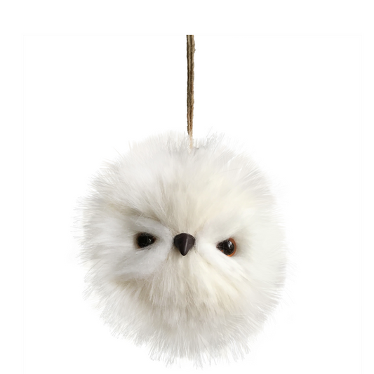 Ivory Owl Ornament
