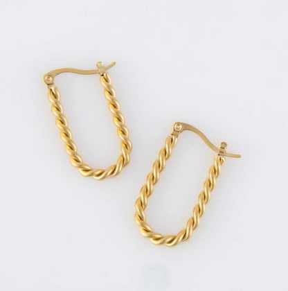 Twist Gold Hoop
