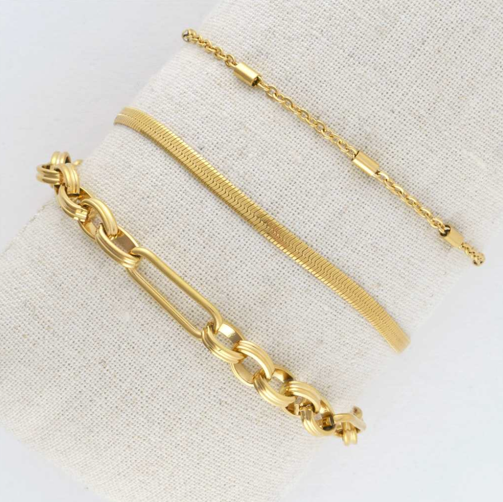 Gold Narelle Bracelet Set of 3