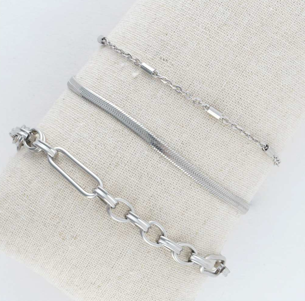 Silver Narelle Bracelet Set of 3