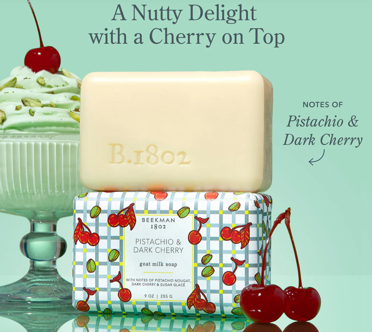 Pistachio & Dark Cherry Beekman Bar Soap