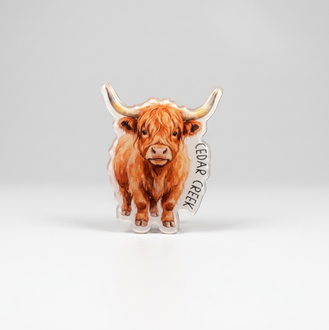 Highland Cow Cedar Creek Magnet