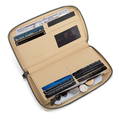 Tan Vintage Wrangler Canvas Zip Wristlet