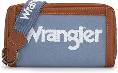 Wrangler Logo Wallet/Wristlet in Jean