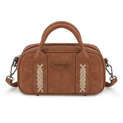 Wrangler Whipstitch Collection Mini Satchel/Crossbody Bag - Brown
