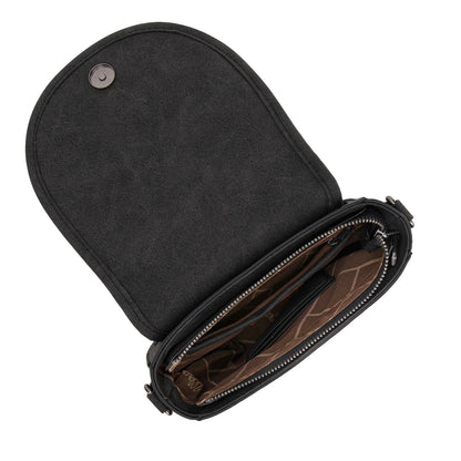 Wrangler Sherpa Saddle Bag Crossbody in Black
