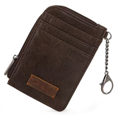 Wrangler Mini Zip Card Case in Coffee