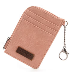 Wrangler Mini Zip Card Case in Pink