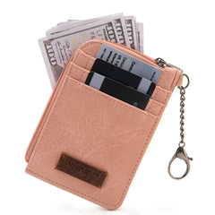 Wrangler Mini Zip Card Case in Pink