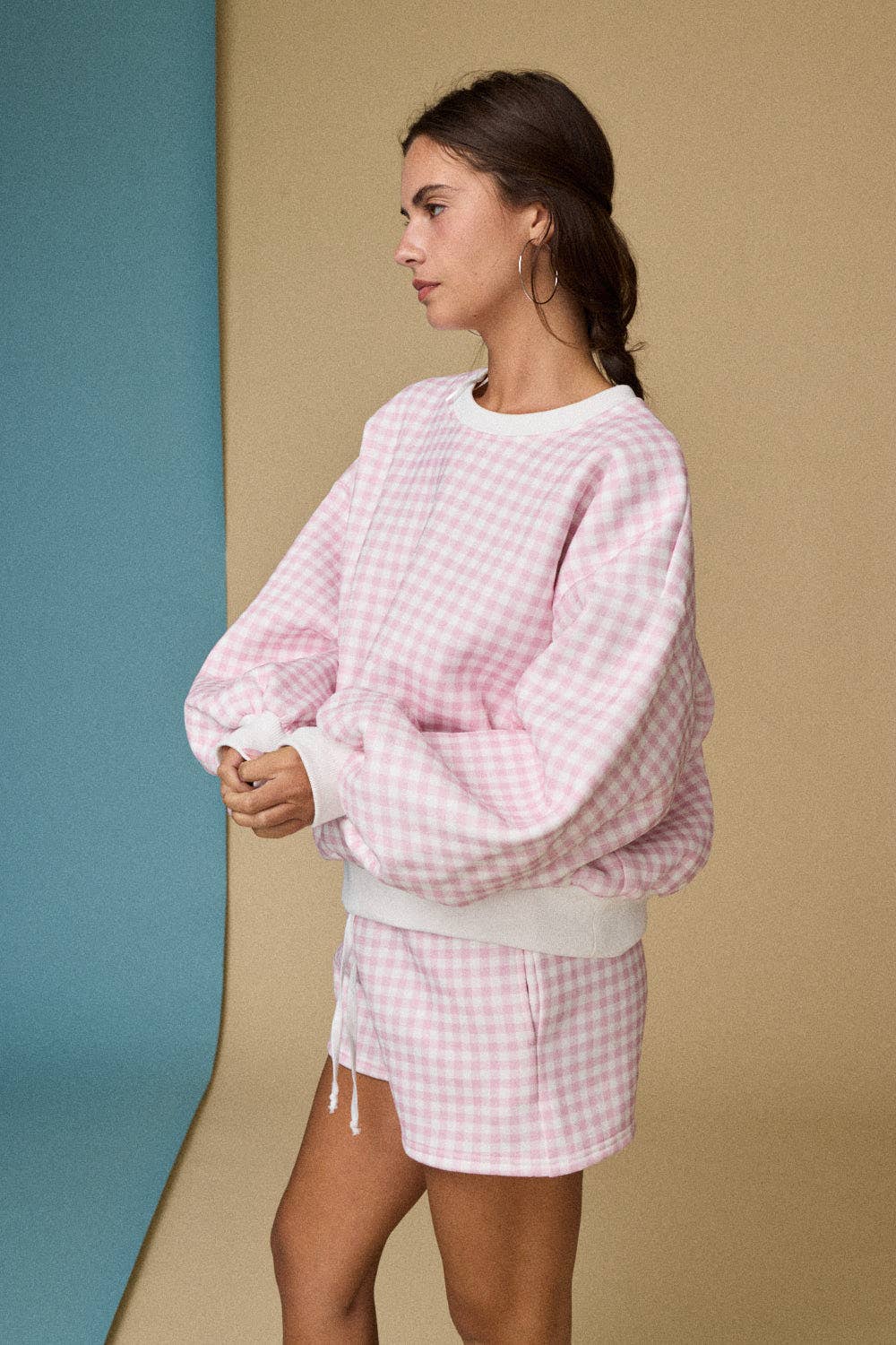 Pink Gingham Short Set