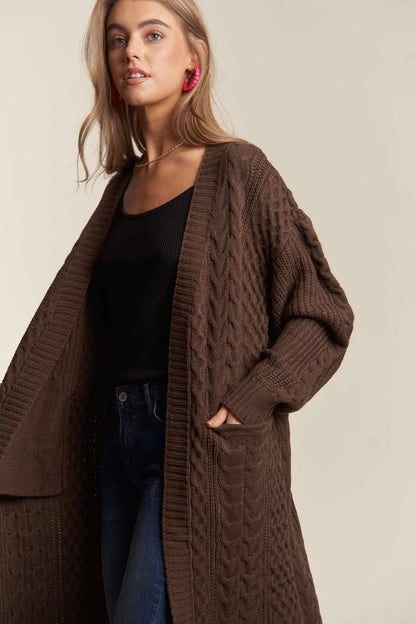 CABLE SWEATER CARDIGAN
