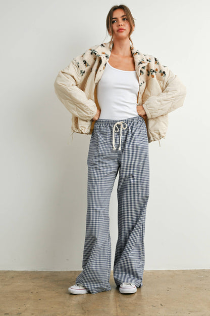 Floral Puffer Long Sleeve Jacket