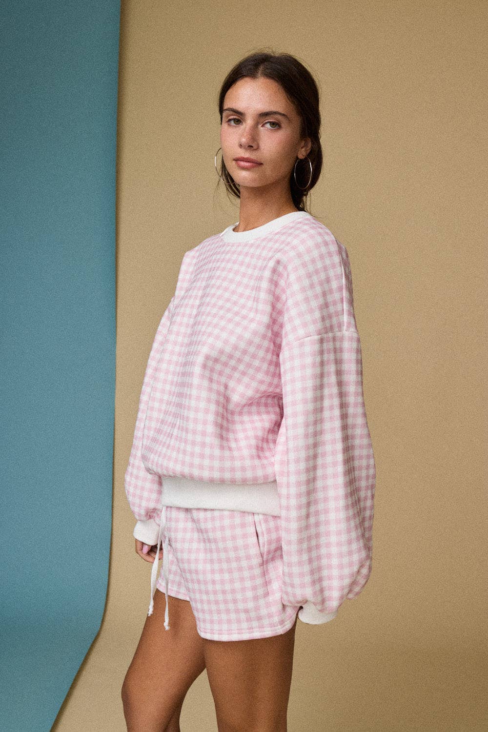 Pink Gingham Short Set