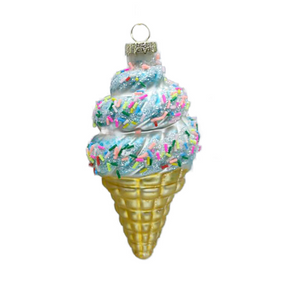 Blue Ice Cream Ornament