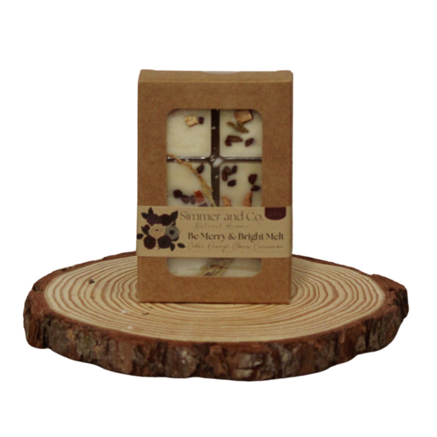 Be Merry & Bright Simmer Melt, Natural Holiday Spice Wax Cubes